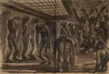 Antonio Gomide, Navio Negreiro, carvão sobre papel
