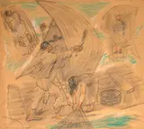 Jangadeiros by Candido Portinari, 1939, grafite sobre papel, offered Mar 2024