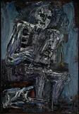 Iberê Camargo, Sanfoneiro, 1987, óleo sobre tela