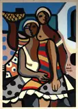 Di Cavalcanti, Duas Mulheres, serigrafia