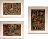 Di Cavalcanti, Tríptico - Sem Título, 1959, acrílica sobre placa