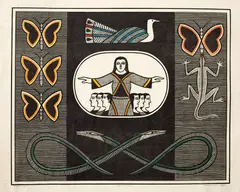 A Mãe dos Homens by Gilvan Samico, 1981, xilogravura, offered Jan 2024