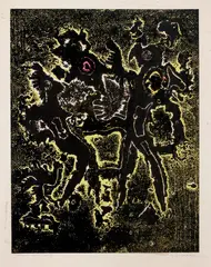 Colóquio Sob o Sol by Odetto Guersoni, 1951, serigrafia sobre papel, offered Jan 2024