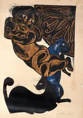 Emanoel Araujo, Sem Título, 1965, acrilica sobre papel