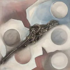 Main Core Nº 0 by Cleoo, 1986, técnica mista sobre papel, offered Jan 2024