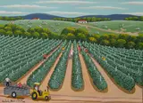Colheita by Agostinho Batista de Freitas, 1996, óleo sobre tela, offered Jan 2024