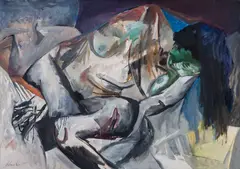 Nu Solitário by Antonio Vitor, 1985, óleo sobre tela, offered Jan 2024
