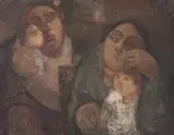 Mulheres com Crianças by Lucy Citti Ferreira, óleo sobre tela, offered Jan 2024