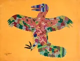 Pássaro by Luis Mendes, 1971, óleo sobre tela, offered Jan 2024