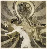 Paulo Paixão, O Homem e o Animal, 1973, gravura em metal sobre papel