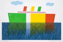 Barco by Gustavo Rosa, litogravura sobre papel, offered Jan 2024