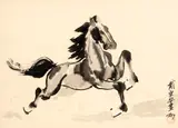 Cavalo by Daxi Tang, nanquim diluído sobre papel, offered Jan 2024