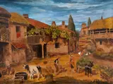 Fazenda by Munhoz Picasso, óleo sobre cartão, offered Jan 2024