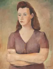 Figura Feminina by Bruno Giorgi, 1942, óleo sobre tela, offered Jan 2024