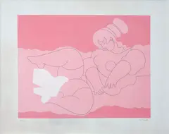 Vênus com Pássaro by Milton Dacosta, serigrafia sobre papel, offered Jan 2024