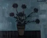 Bernard Buffet, Vaso de Flor, 1952, óleo sobre tela