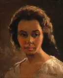 Edgar Oehlmeyer, Figura Feminina, 1961, óleo sobre placa