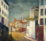Mick Carnicelli, Paisagem Urbana, 1949, óleo sobre cartão