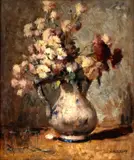 Edgar Oehlmeyer, Vaso de Flores, óleo sobre tela