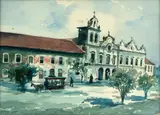 Igreja e Convento de São Francisco by Benedito José Tobias, aquarela sobre papel, offered Nov 2023