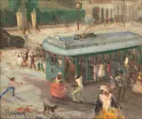 Haydéa Santiago, Carnaval do Baurri das Laranjeiras, 1946, óleo sobre tela