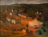 Vicente Mecozzi, Vila - Arredores de Taubaté, 1938, óleo sobre tela