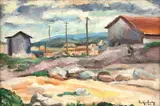 Raphael Galvez, As Pedras da Estrada, 1945, óleo sobre cartão