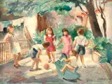 Georgina de Albuquerque, Crianças Brincando, óleo sobre tela