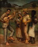 O Bobo da Roça by César Lacanna, 1945, óleo sobre tela, offered Nov 2023