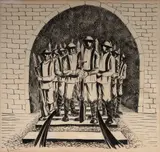 Clóvis Graciano, Revolução de 32 "Batalha do Túnel", nanquim sobre papel