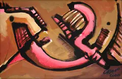 Harpa by Mário Cravo, 2000, óleo sobre placa, offered Nov 2023