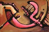 Mário Cravo, Harpa, 2000, óleo sobre placa