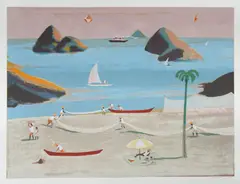 Pescadores by Fulvio Pennacchi, 1990, serigrafia, offered Nov 2023