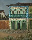 Massao Okinaka, Sobrado Colonial - Parati, 1968, óleo sobre tela