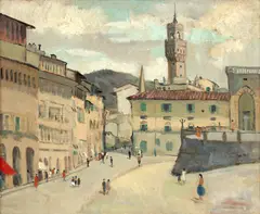 Paisagem de Firenze by Bustamante Sá, 1951, óleo sobre tela, offered Nov 2023