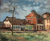 Massao Okinaka, Paisagem, óleo sobre tela