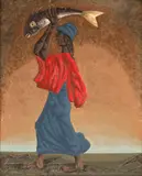 Clóvis Graciano, Mulher e Peixe, 1977, óleo sobre tela