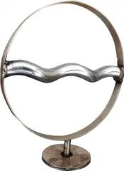 Círculo Planeta by Mário Cravo, 2005, escultura em metal inox, offered Nov 2023