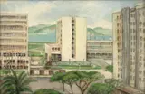 Menotti Del Picchia, Aeroporto Santos Dumont visto do Meu Apartamento, 1959, óleo sobre tela