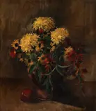 Vittorio Gobbis, Vaso de Flores, óleo sobre tela