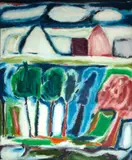 Ivan Serpa, Sem Título, 1963, óleo sobre tela colado em eucatex