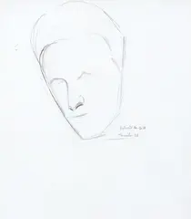 Estudo de Retrato Azul (Sérgio Milliet) by Tarsila do Amaral, 1923, grafite sobre papel, offered Nov 2023