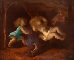 Orlando Teruz, Meninas no Balanço, 1969, óleo sobre tela