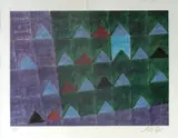 Alfredo Volpi, Bandeirinha Verde, serigrafia
