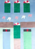 Alfredo Volpi, Fachada Com Bandeirinhas, serigrafia
