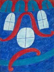 Fachada by Alfredo Volpi, 1970, têmpera sobre tela, offered Oct 2023