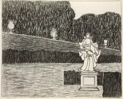 Eleonore Koch, Estátua, carvão sobre papel
