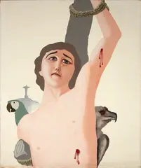 São Sebastião by Glauco Rodrigues, óleo sobre tela, offered Oct 2023