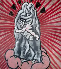 Beatriz Milhazes, Sem Título, 1985, óleo sobre tela