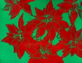 Andy Warhol, Poinsettia, 1982, polímero sintético e tinta serigráfica sobre tela